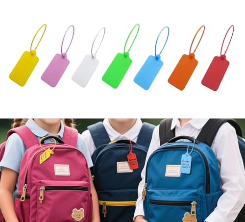 Blank Waterproof Plastic Tags for Labeling, Reusable Luggage Hanging Labeling Self-locking Shipping Seals, Storage Label Tags,Writable Mark Labels for Logistics and Organizing (Multicolor - S, 210pcs) - color: Multicolor - S, size: 210pcs