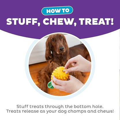 Outward Hound Dental Pineapple Dog Toy & Treat Stuffer, 6.8″ x 3.3″ Pineapple-Scent Interactive Chew for Dogs, Promote Healthy Teeth, Gums & Mental Enrichment, Reduce Boredom & Support Dental Health - color: Pineapple