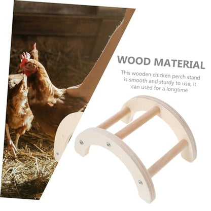 Toyvian 4pcs Chicken Training Perch Stand Set Wooden Roosting Rod for Hens and Outdoor Birds Adjustable Bird Perch for Poultry and Parrots
