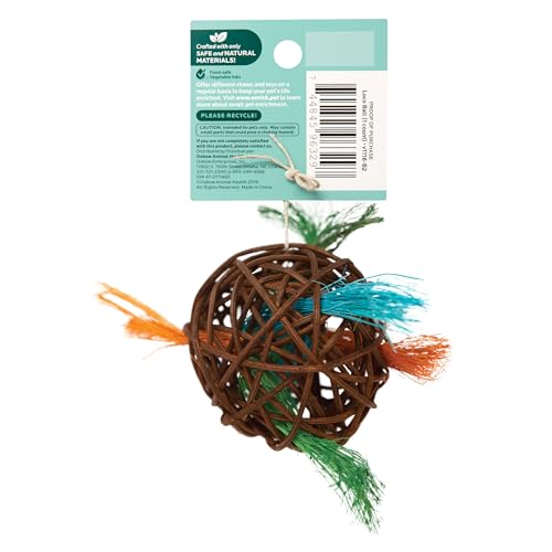 Oxbow Enriched Life Loco Ball, Rabbit Toys, Guinea Pig Toys, Enrichment for Bunny, Hamster, Rabbit, Chinchilla, Rat, Chinchilla Cage Accessories, Guinea Pig Accessories for Cage - size: 1 Count (Pack of 1)