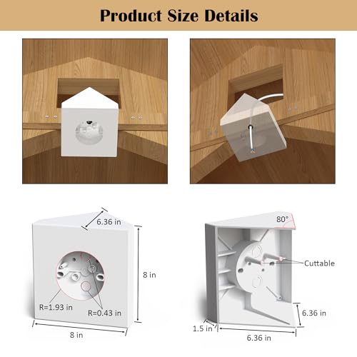 Fan Mounting Box, FB900-1, Supports Fans to 70 LBS and Fixtures up to 200 LBS, Paintable, Fits Cathedral Ceiling Angles of 80 or Up, White