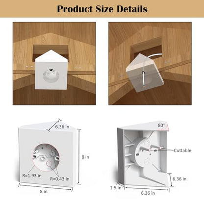 Fan Mounting Box, FB900-1, Supports Fans to 70 LBS and Fixtures up to 200 LBS, Paintable, Fits Cathedral Ceiling Angles of 80 or Up, White