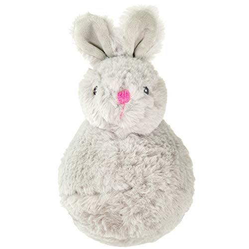 Giftable World 7.5 Inch Plush Pet Toy Bunny with 5 Inch Squeaky Bouncy Ball and Crinkle Ears (7" Tripper Bunny) - color: Tripper Bunny