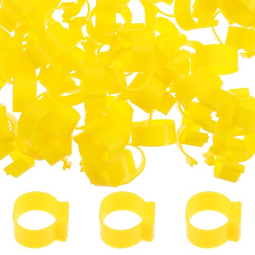 100Pcs Adjustable Chicken Leg Bands Open-Style Clips for Poultry Identification Colorful Marking Rings for Ducks Geese and Gamefowl Color