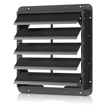20 Inch Galvanized Sheet Spraying Automatic Exhaust Shutter Louver Vent (No Fan Blades and Motor) for Home Attics, Workshops, Barn, Greenhouse - size: 20 Inch