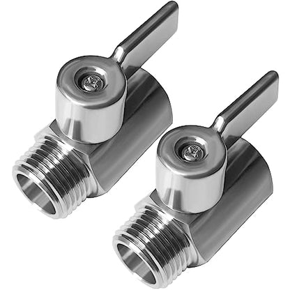 Beduan Mini Ball Valve Stainless Steel(316) 1/2" NPT Male x NPT Female Mini Ball Shutoff Valve (Pack of 2) - size: 1/2 Inch, style: 2 PACK