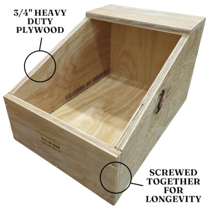 XL Rabbit Nest Box – Heavy-Duty Wood – Large & Giant Rabbit Breeds – Perfect for Nesting & Breeding Rabbits and Small Animals