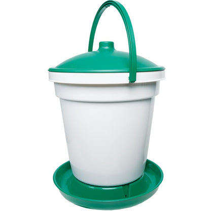 Premier 1 Quick Clean Bucket Waterer for Chickens & Poultry - 5 Gallon (White, Green, No Legs) - size: No Legs