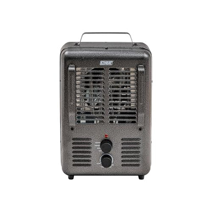EZ-HEAT 1,500-Watt Portable Milkhouse Style Utility Space Heater with Adjustable Thermostat, Overheat Protection, and Safety Tip-Over Switch, Speckled Gloss, MTFH-01C - color: Gloss Black