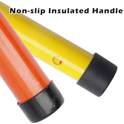Telescoping Measuring Rod 35ft/10m - Insulated Epoxy Ruler for Tree Height Measurement, Adjustable 25-50ft, Durable Power Measuring Stick in Yellow - color: 12m/39.4ft, size: Yellow