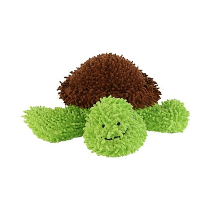 MIGHTY® 2 Pack Microfiber Medium Turtle Dog Toys | Ultra Durable Plush Toy with Multiple Layers & Reinforced Seams , Washable and Floats , Mighty® Construction - color: 2PK Green Brown Turtle