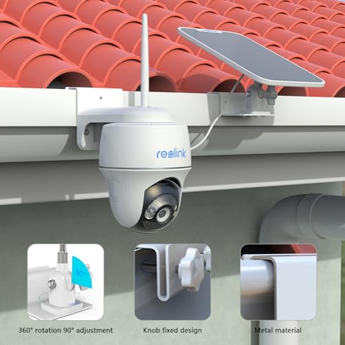 HOLACA Gutter Mount Bracket Compatible with Reolink Argus PT 3MP, Reolink Argus PT 4MP/2K, Reolink Argus PT 5MP/2K, Reolink Argus PT 4K/8MP, Reolink Go PT Ultra Security Camera and Reolink Solar Panel