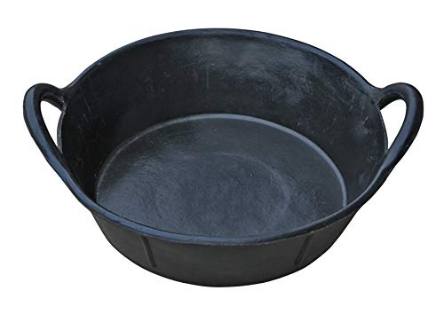 Little Giant® Rubber Utility Pan | Durable & Versatile Rubber Tub with Handles (3 Gallon, 1, Count) - size: 3 gallon