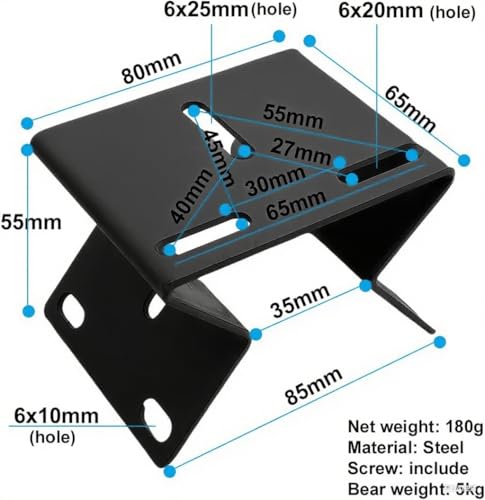 Heavy-Duty Right Angle Security Camera Corner Mount - Black Metal Wall Bracket for Outdoor Surveillance | Fits Exterior Walls, Eaves, Stairwells | Complete Hardware Kit for S340 & PTZ Cameras