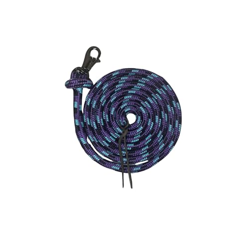 Kensington Ballistic Nylon Clinician Training Lead - 15" ft Training Lead - Tear-Resistant, with Metal Hardware to Keep Lead Fastened - Heavy Duty Braided Lead with Quick Swivel Snap - color: Lavender Mint Lead w/Black Snap, size: 15'