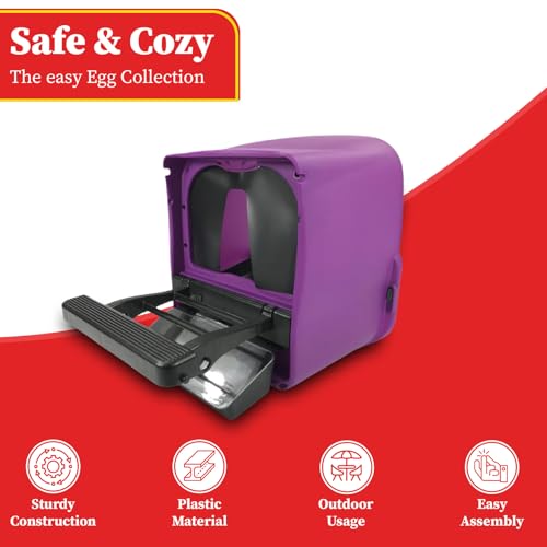 My Favorite Chicken Chick Box Lite Rollaway Nesting Box for Chickens – Single Hole Hen Laying Nest Box with Foldable Perch, Wall Mount, Ventilated Plastic Chicken Nest Box