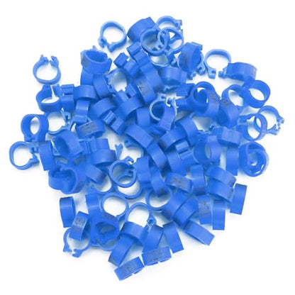 100Pcs 8MM 001 to 100 Numbered Plastic Letter Pigeon Bird Leg Bands Rings, Pigeon Identify Rings, Training Supplies Leg Number Bird Bands for Letter Pigeon (Dark Blue) - color: Dark Blue