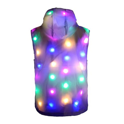 chivalrous Unisex Mens Womens LED Lights Sparkle Vest Fancy Dress for Party Halloween Performence Costume - size: Medium