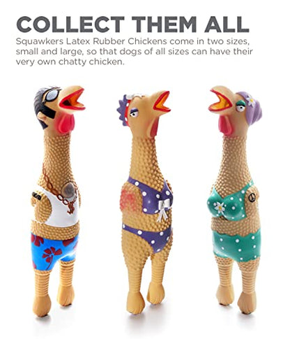 Outward Hound by Charming Pet Squawkers Henrietta Latex Squeaky Rubber Chicken Dog Toy, Funny Interactive Holiday Toy for Dogs, Small Size - color: Henrietta, size: Small