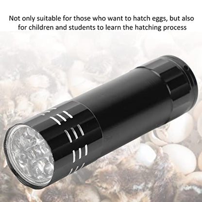 Egg Candler Light, 9 Lamp Cool Candling Light with Lanyard High Accuracy Egg Candle Tester for Chickens Geese Cranes Quails Ducks
