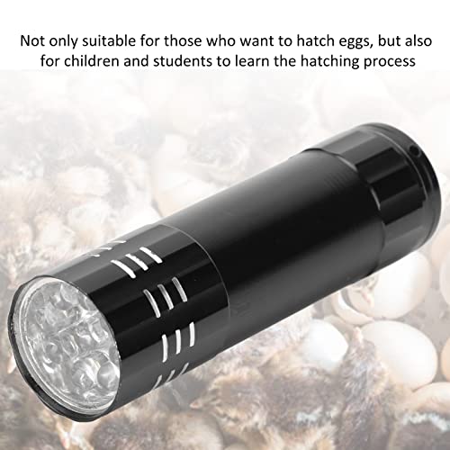 Yoidesu Egg Candler Tester Hatcher Accessory Egg Light Device Hatching Tool with 9 LED Cool Light for Chickens Geese Quails Ducks Pigeons