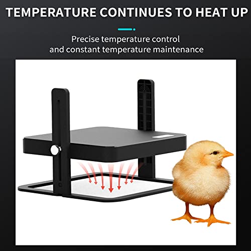 Chick Brooder Heating Plate, 10.8' *10.8'' Safety Warmer Brooder Height and Angle Adjustable for Hatched Chicken and Ducklings