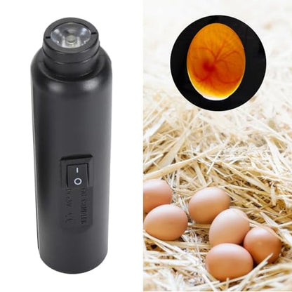 Bright Cool LED Light Egg Candler Tester, Egg Candler Tester High Cool LED Light Candling Lamp, Egg Candler LED Light for Monitoring Eggs Development with 2 Soft Rubber (TypeB)