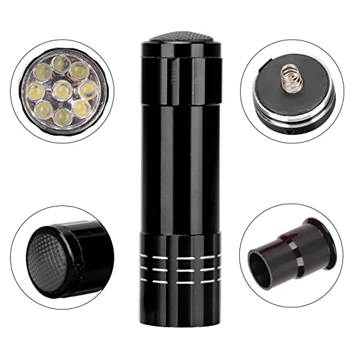 Rechargeable LED Egg Candler with Brightness Non Slip Base Portable Candling Lamp for Chicken Quail Duck and Goose Eggs - color: Black