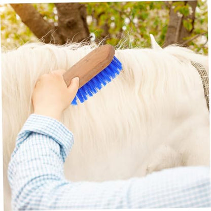 POPETPOP Horse Grooming Brush Stiff Bristles Hair Cleaning Tool Cattle and Donkeys Lightweight and Comb for Mud and Dirt Removal Stables and Farms
