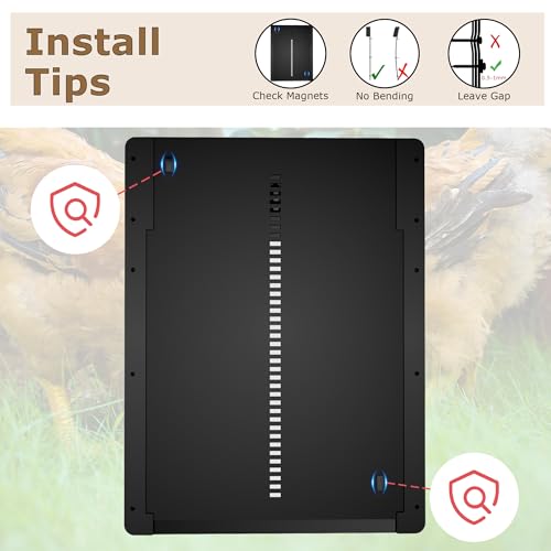 Automatic Chicken Coop Door – App-Controlled Schedule, Solar/Battery/Plug-in Powered, Anti-Pinch Motion Sensor with Resistance Detection, Weatherproof Aluminum Electric Door - HARTOMPET