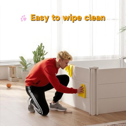 Whelping Box for Dogs 76''x 39''x 18'',with Pig Rails Washable Pad,2 Room Whelping Box for Dogs and Puppies Suitable for Small Medium Large Breeds - style: 76"L x 39"W x 18"H