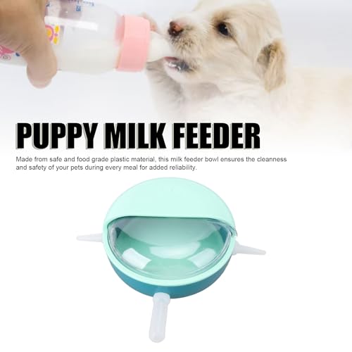Puppy Milk Feeder,Puppy Feeder Milk Bowl Multi Nipples Plastic Easy to Clean Anti Flatulence for Kitten Pet (Blue) - color: Blue