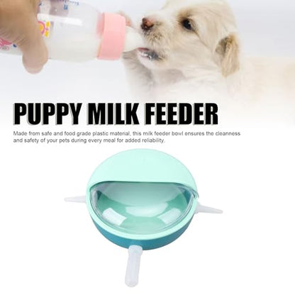 Puppy Milk Feeder,Puppy Feeder Milk Bowl Multi Nipples Plastic Easy to Clean Anti Flatulence for Kitten Pet (Blue) - color: Blue
