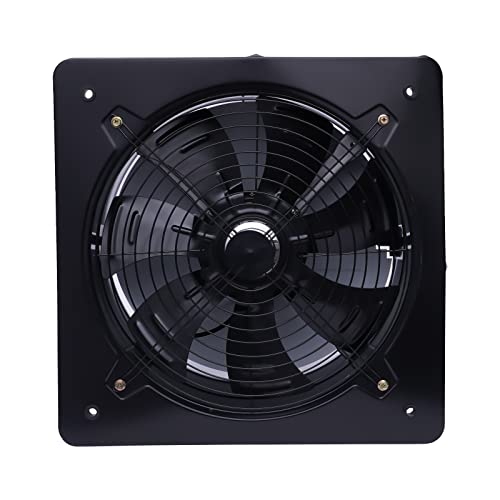 DNYSYSJ 16 Inch High Airflow Exhaust Fan, 110V 750W 4708CFM Noise-free, 16 Inch Kitchen Vent 16” High Flow Dust Evacuation Fan Smoke Extractor For Kitchen Warehouse and Workshop - color: black,16"
