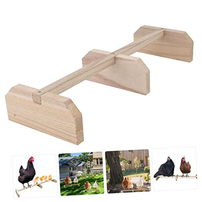 Mipcase Wooden Chicken Perch Stand Toy for Hens Roosting Bar for Chickens Sturdy Bird Stand Accessory for Pets for Parrots and Small Birds