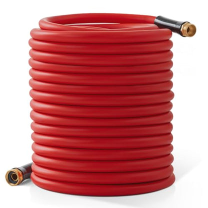 Garden Hose 200 ft x 5/8” Hot/Cold Heavy Duty Water Hose,-50°F to 190°F,Burst 600Psi Flexible Upgraded Rubber Hoses,3/4” Solid Fittings for All-weather Outdoor Lawn & Garden - size: 200Ft, style: 5/8"