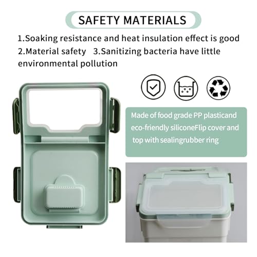 Large Flour Storage Container 25lbs, (4 Pack) BPA Free Rice Dispenser Bin with Locking Lid & Wheels, Measuring Cup, Scoop Kitchen Pantry Organizer for Flour, Rice, Grain, Cereal, Dog Food (Green) - color: 4Pack 25lbs Green