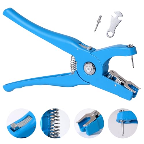 Cattle Ear Tag Applicator Cow Ear Tagger Universal Puncher Livestock Tagger for Pig Sheep Goat Animal Identification Card Installation Tools
