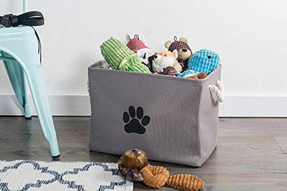Bone Dry Pet Storage Collection Collapsible Bin, Small Rectangle, Gray - color: Gray, size: Small Rectangle