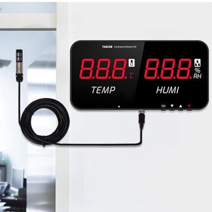 Industrial Temperature and Humidity Meter LED Display Greenhouse Hygrometer Thermometer for Home Office Industrial Settings