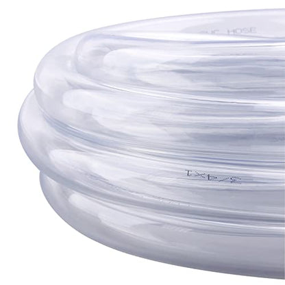DERNORD PVC Tubing 3/4"ID X 1"OD Flexible Clear Vinyl Hose 10 Feet for Food Grade - size: 10 Feet, style: 3/4"ID X 1"OD