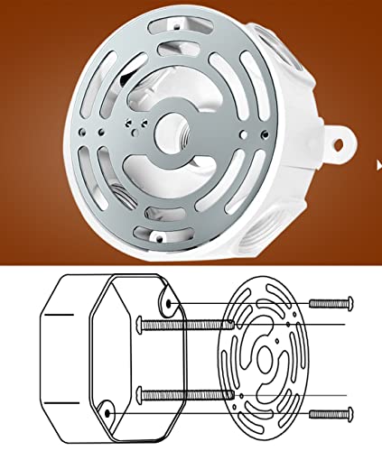 Qc Universal Light Crossbar - 4 Inches Light Fixture Mounting Bracket with Ground Screw and Acorn Cap Nuts for Mount Wall Light, Close to Ceiling Light (2 Pack) - size: size-2