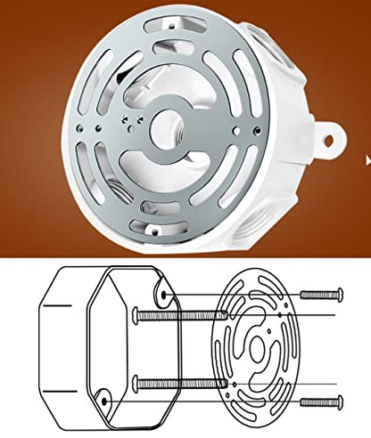 Qc Universal Light Crossbar - 4 Inches Light Fixture Mounting Bracket with Ground Screw and Acorn Cap Nuts for Mount Wall Light, Close to Ceiling Light (2 Pack) - size: size-2