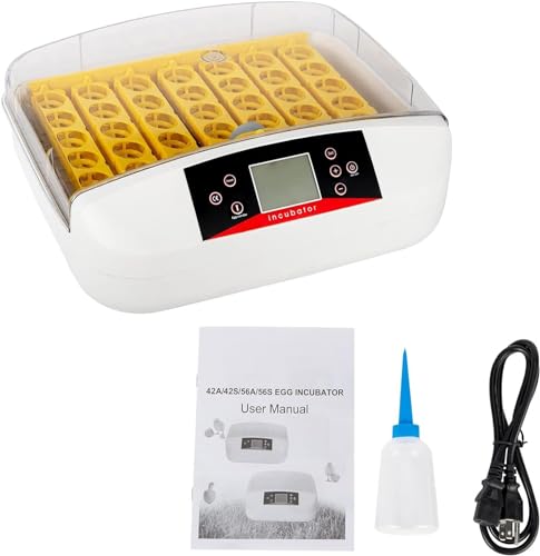 Egg Incubator, with Humidity Display and Egg Candler, Automatic Egg Turner for Hatching Chickens(42 Egg)