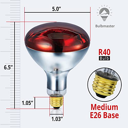 250 Watts R40 Red Heat Lamps Outdoor Bulbs for Pets Flood Light Bulb for Chickens Infrared Reflector 250W R40 Incandescent Medium E26 Base 2 Pack - style: 250W/R40/RED/2PK