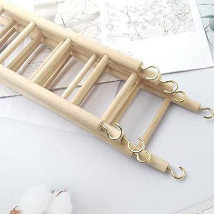 GXXMEI 4PCS Bird Toys - Wooden Ladder Climbing Toys for Parakeets, Parrots, Cockatoo & Lovebirds