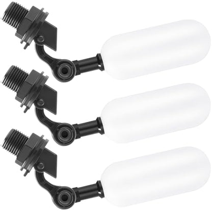 Blulu 3 Pack Float Valve, 1/2 Inch Automatic Pool Fill Float Ball Valve with Adjustable Arm for Ponds, Livestock Water Trough, Aquariums, Water Tank Level Control, Aquaculture(Black) - color: Black