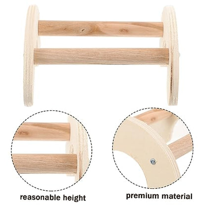Kisangel Parrot Perch Wooden Stand for Chickens and Birds Smooth Sturdy Design Encouraging Exercise and Balance Safe Chew Material for Rest and Play