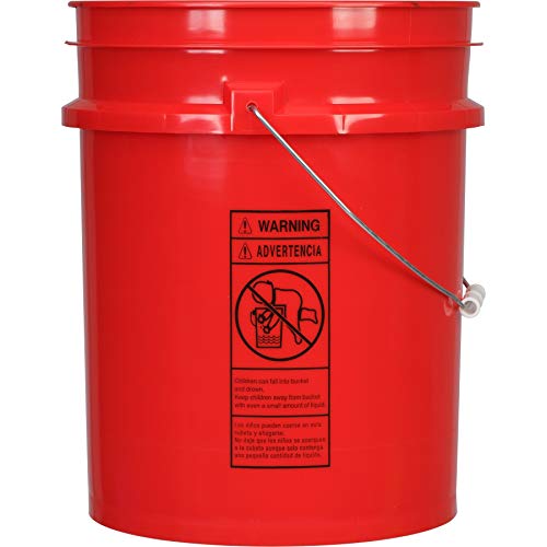 House Naturals 5 Gallon Food Grade BPA Free, Made in USA Plastic Bucket (3 Colors) with Air Tight Screw On lid, (Pack of 3)