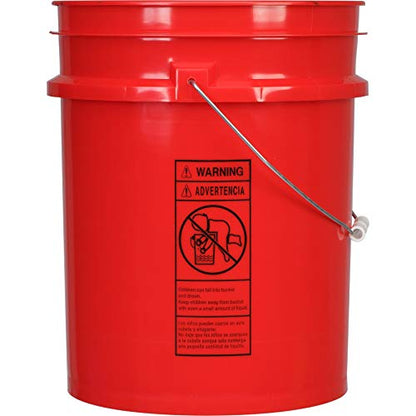 House Naturals 5 Gallon Food Grade BPA Free, Made in USA Plastic Bucket (3 Colors) with Air Tight Screw On lid, (Pack of 3)
